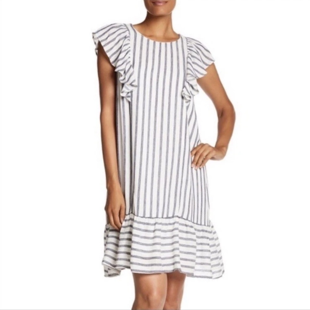 Anthropologie Everleigh Stripe Dress Size Medium Women Summer Cottagecore Farm